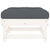 Garden Footstools with Cushions 2pcs White Solid Wood Pine