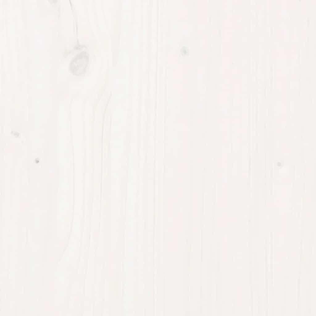 Garden Footstools with Cushions 2pcs White Solid Wood Pine