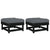 Garden Footstools with Cushions 2pcs Black Solid Wood Pine