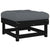 Garden Footstools with Cushions 2pcs Black Solid Wood Pine