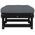 Garden Footstools with Cushions 2pcs Black Solid Wood Pine