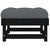 Garden Footstools with Cushions 2pcs Black Solid Wood Pine