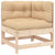 Corner Sofa with Cushions Solid Wood Pine