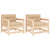 Garden Chairs with Cushions 2 pcs Solid Wood Pine