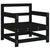 Garden Chairs with Cushions 2 pcs Black Solid Wood Pine