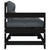 Garden Chair with Cushions Black Solid Wood Pine