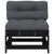 Middle Sofas with Cushions 2 pcs Black Solid Wood Pine