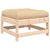 Garden Footstools with Cushions 2pcs Solid Wood Pine