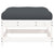 Garden Footstools with Cushions 2pcs White Solid Wood Pine