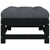 Garden Footstools with Cushions 2pcs Black Solid Wood Pine