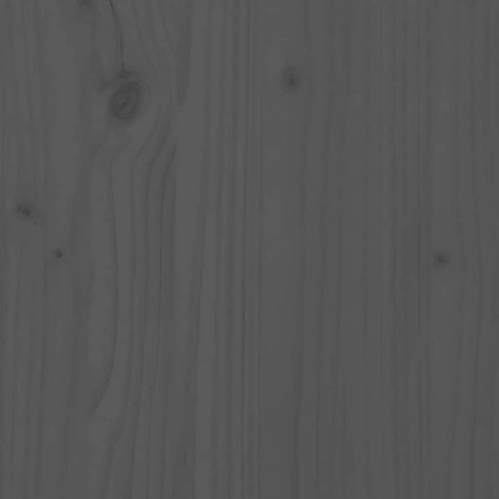 3 Piece Garden Lounge Set with Cushions Grey Solid Wood