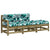 3 Piece Garden Lounge Set with Cushions Impregnated Wood Pine