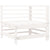 Corner Sofa with Cushions White Solid Wood Pine