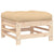 Garden Footstool with Cushion Solid Wood Pine