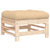 Garden Footstool with Cushion Solid Wood Pine