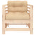 Garden Chairs with Cushions 2 pcs Solid Wood Pine