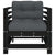 Garden Chairs with Cushions 2 pcs Black Solid Wood Pine