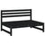 Middle Sofa Black 120x80 cm Solid Wood Pine