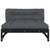 Middle Sofa Black 120x80 cm Solid Wood Pine