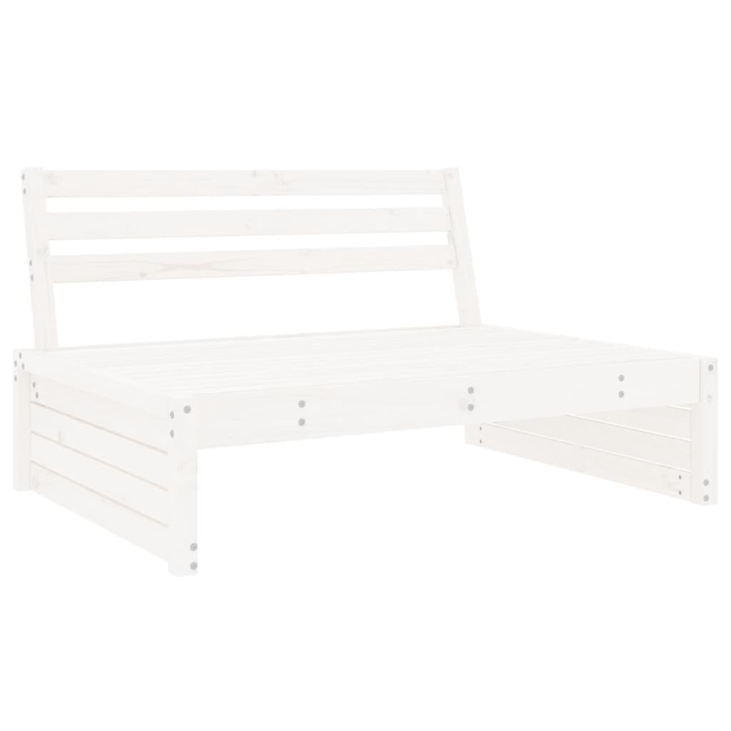 Middle Sofa White 120x80 cm Solid Wood Pine