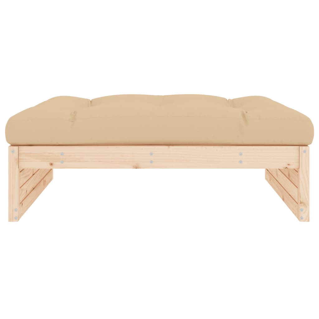 Garden Footstool 120x80 cm Solid Wood Pine