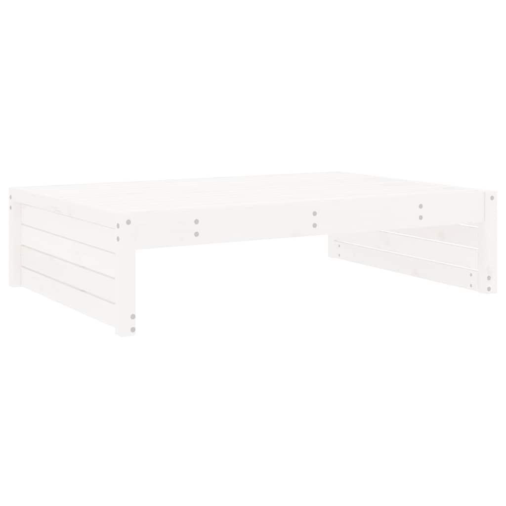 Garden Footstool White 120x80 cm Solid Wood Pine