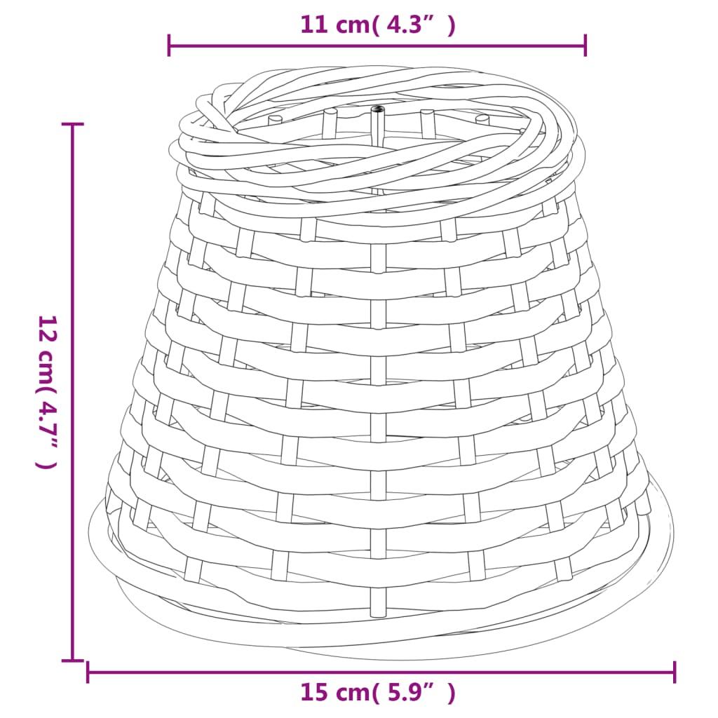 Lamp Shade Brown Ø15x12 cm Wicker