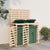 Double Wheelie Bin Storage Solid Wood Pine