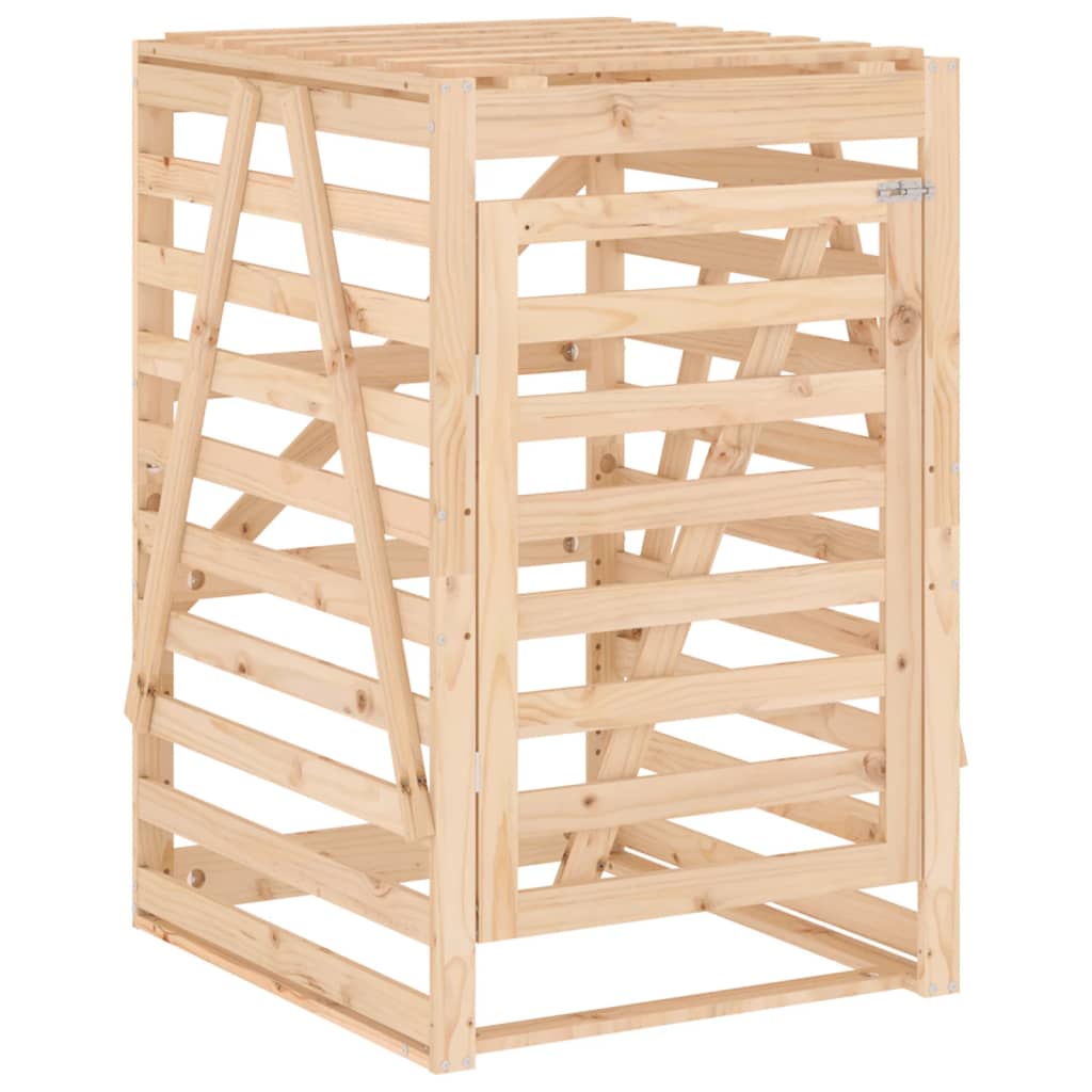 Triple Wheelie Bin Storage Solid Wood Pine