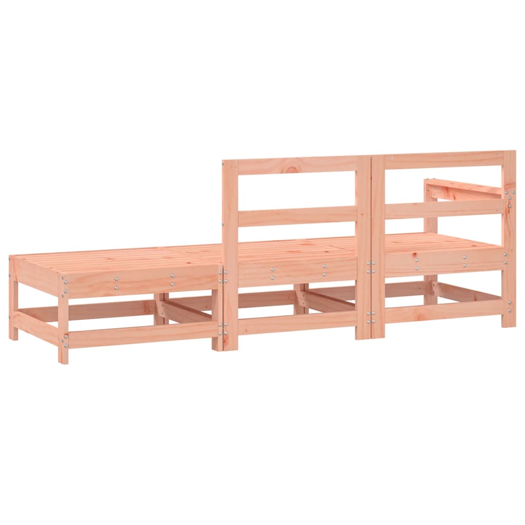 3 Piece Garden Lounge Set Solid Wood Douglas