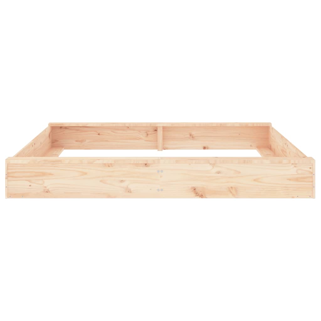 Sandbox with Seats Square Solid Wood Pine