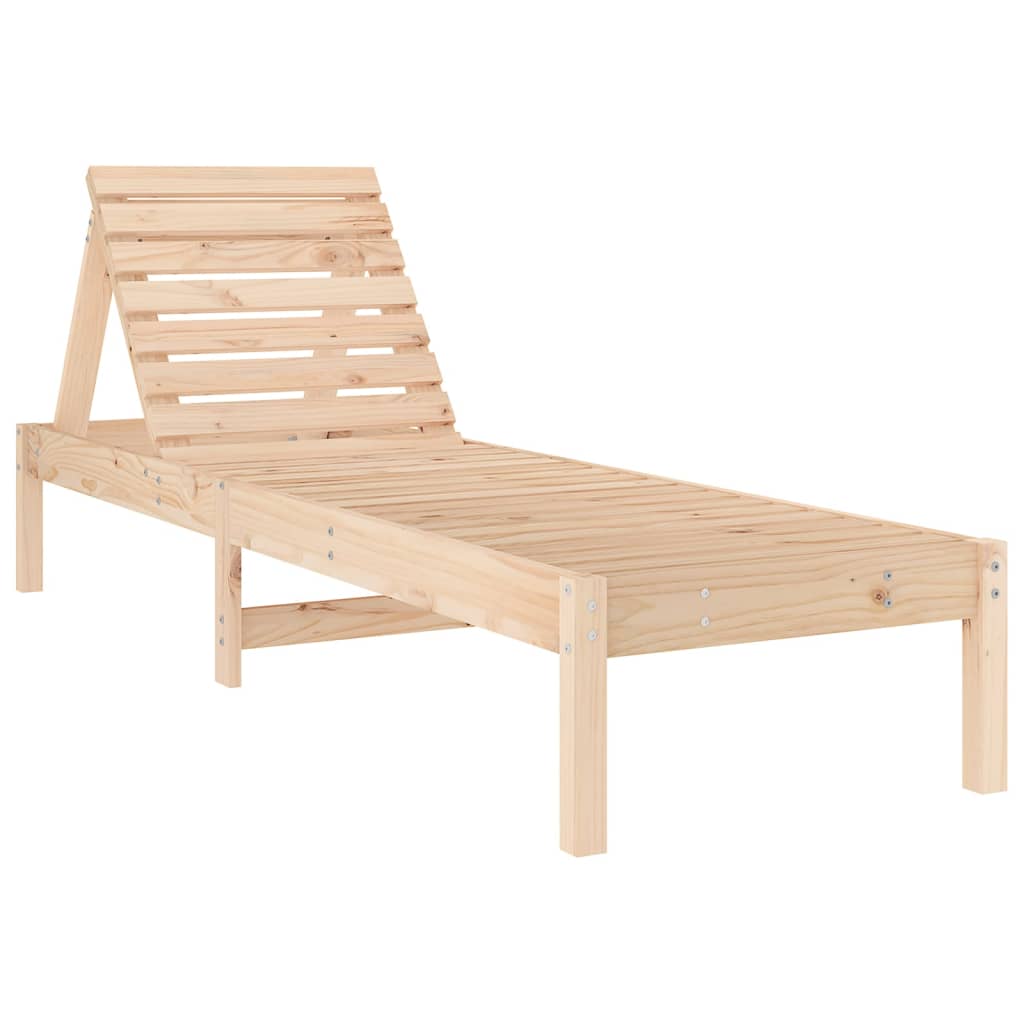 Sun Loungers 2 pcs 199.5x60x74 cm Solid Wood Pine