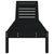 Sun Lounger Black 199.5x60x74 cm Solid Wood Pine