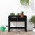 Garden Planter with Folding Tabletop Black Solid Wood Pine