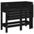 Garden Planter with Folding Tabletop Black Solid Wood Pine