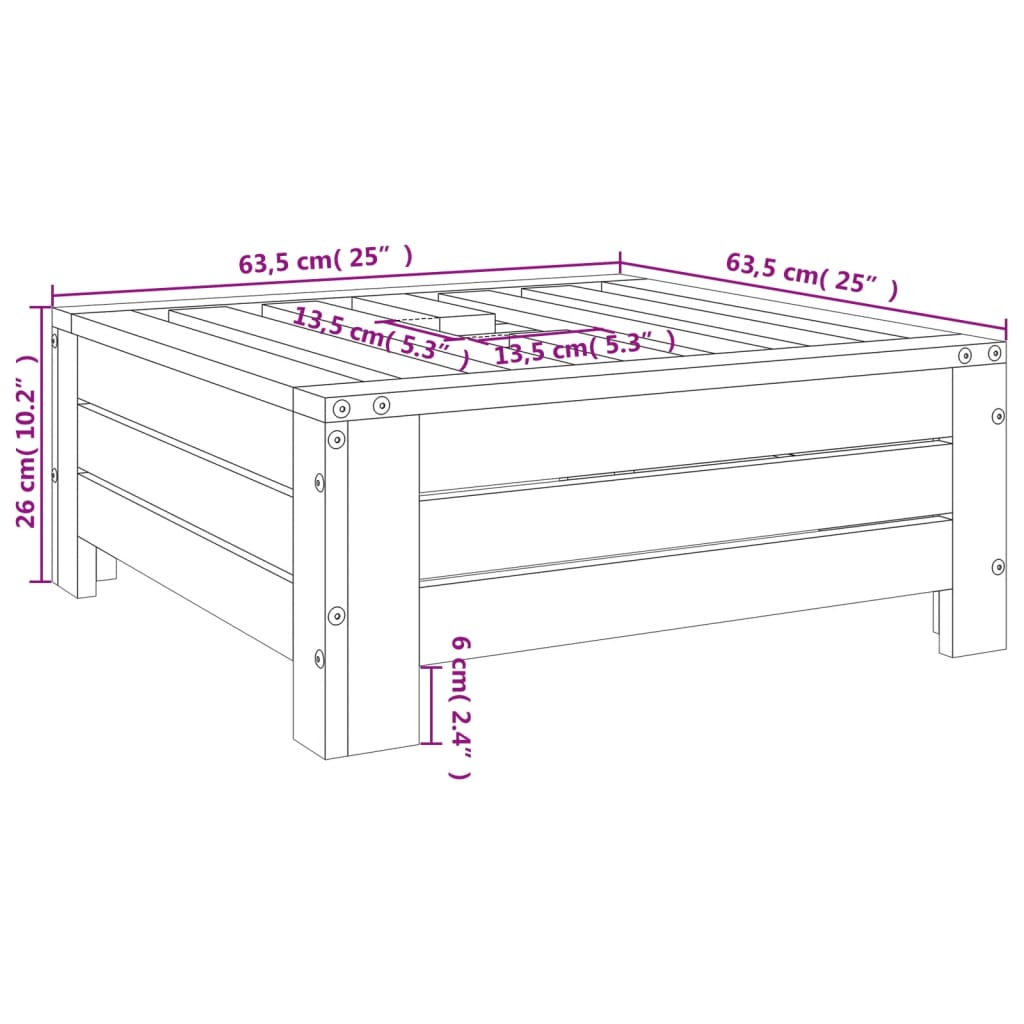 Parasol Base Cover Solid Wood Pine