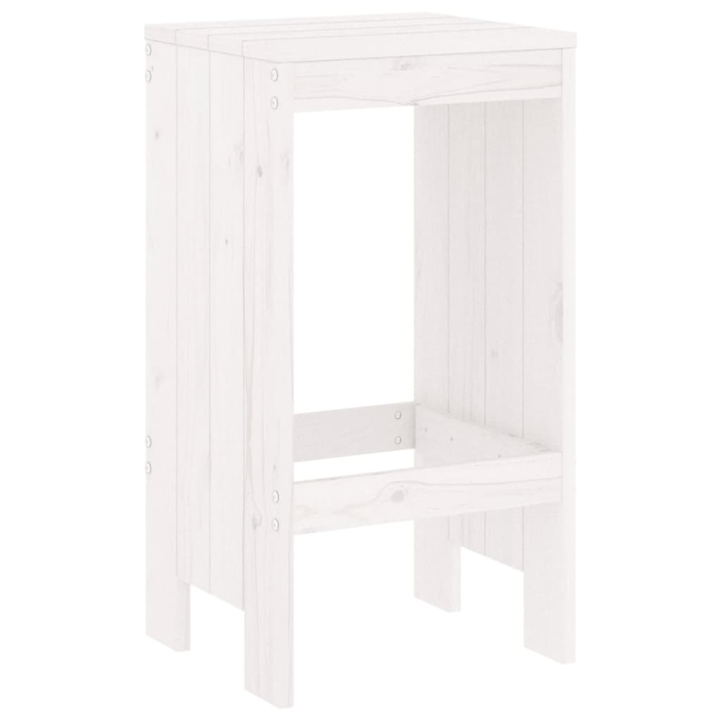 Bar Stools 2 pcs White 40x36x75 cm Solid Wood Pine