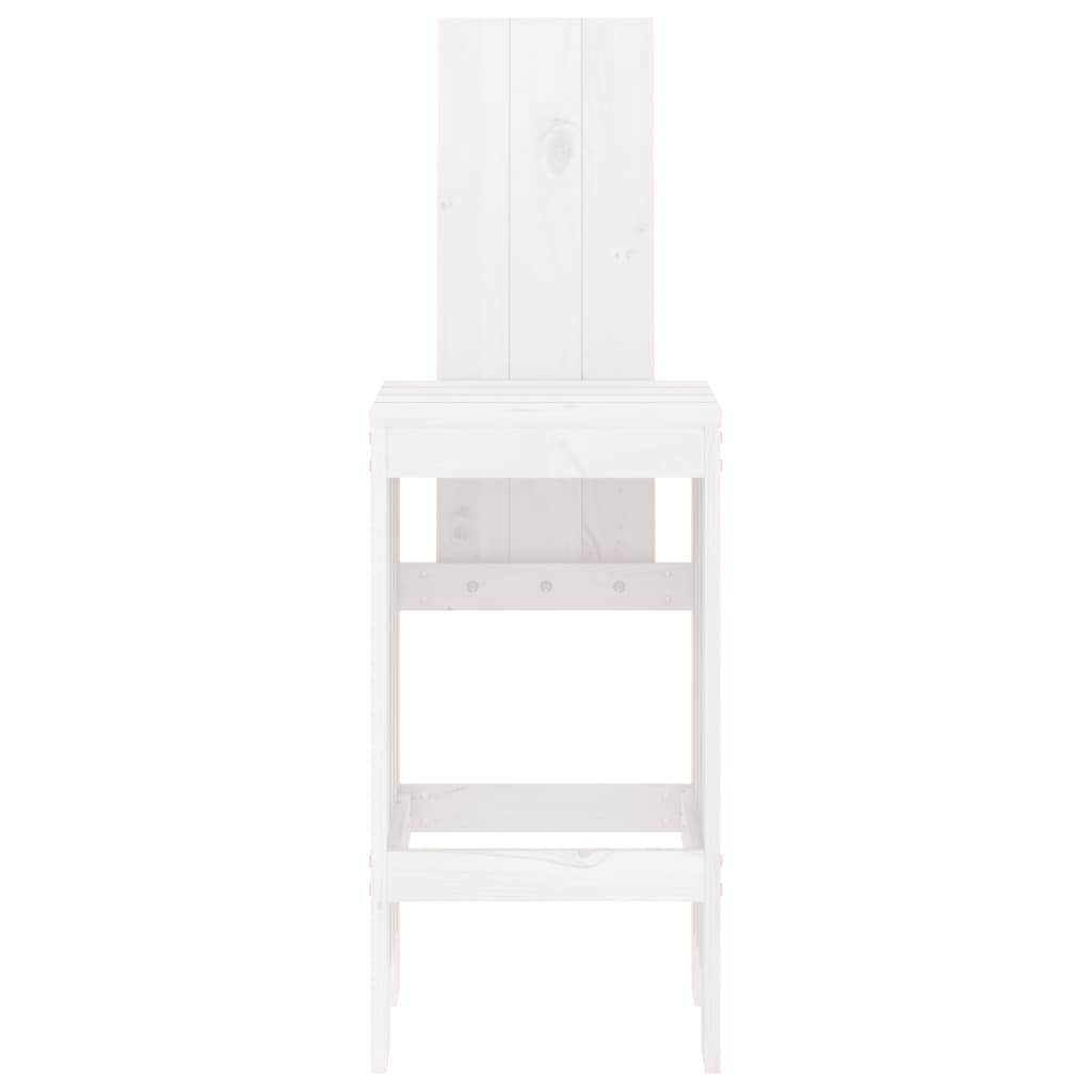 Bar Stools 2 pcs White 40x42x120 cm Solid Wood Pine