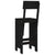 Bar Stools 2 pcs Black 40x48.5x115.5 cm Solid Wood Pine