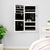 Mirror Jewellery Cabinet with LED Lights Wall Mounted White