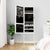 Mirror Jewellery Cabinet with LED Lights Free Standing White