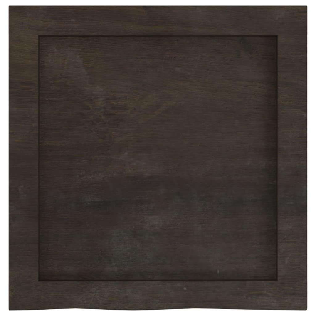 Wall Shelf Dark Brown 40x40x(2-4) cm Treated Solid Wood Oak