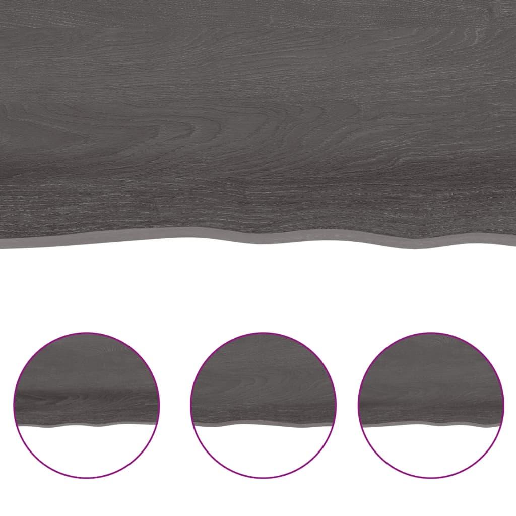 Wall Shelf Dark Brown 40x60x(2-4) cm Treated Solid Wood Oak