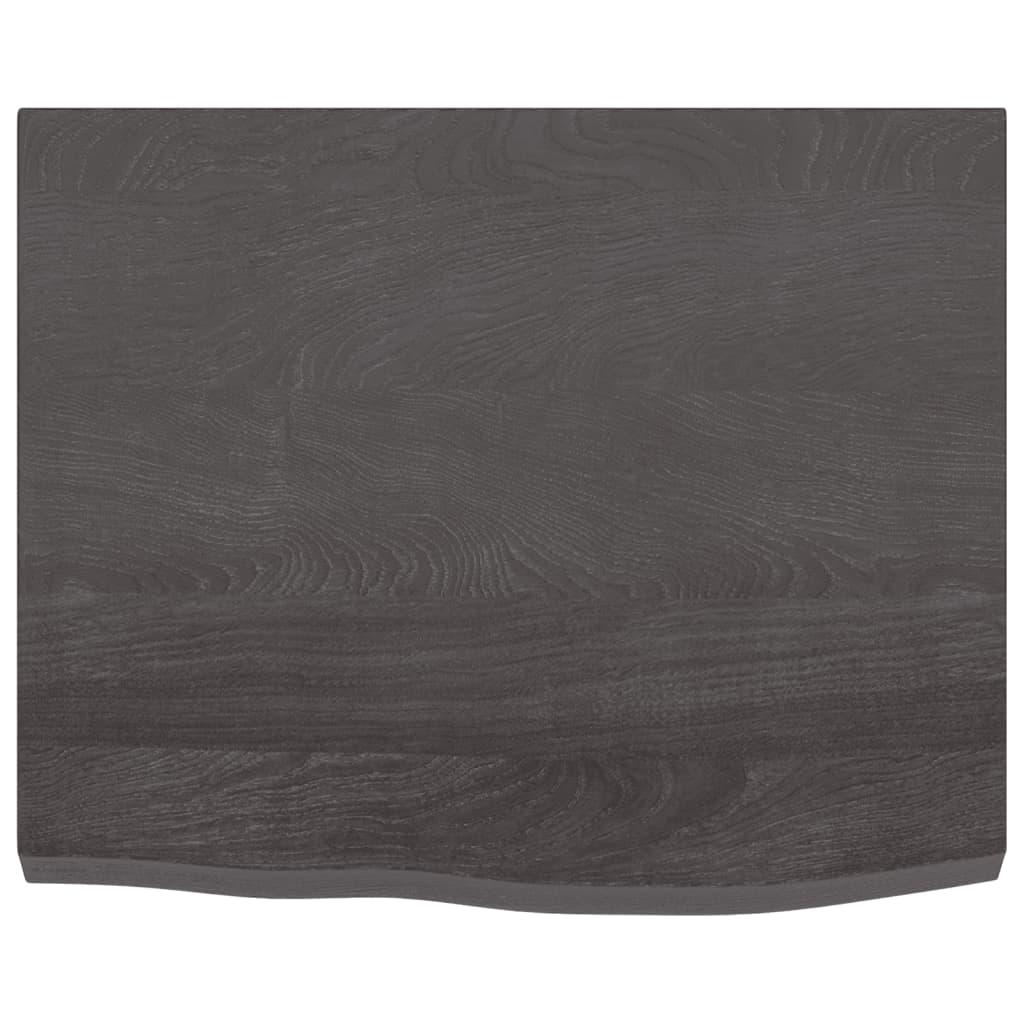 Wall Shelf Dark Brown 60x50x(2-4) cm Treated Solid Wood Oak
