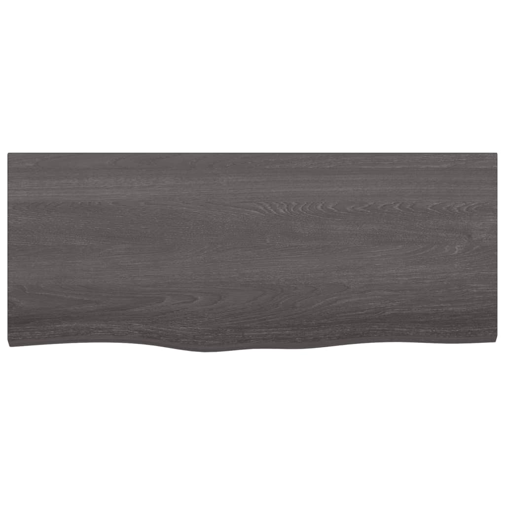 Wall Shelf Dark Brown 100x40x(2-6) cm Treated Solid Wood Oak