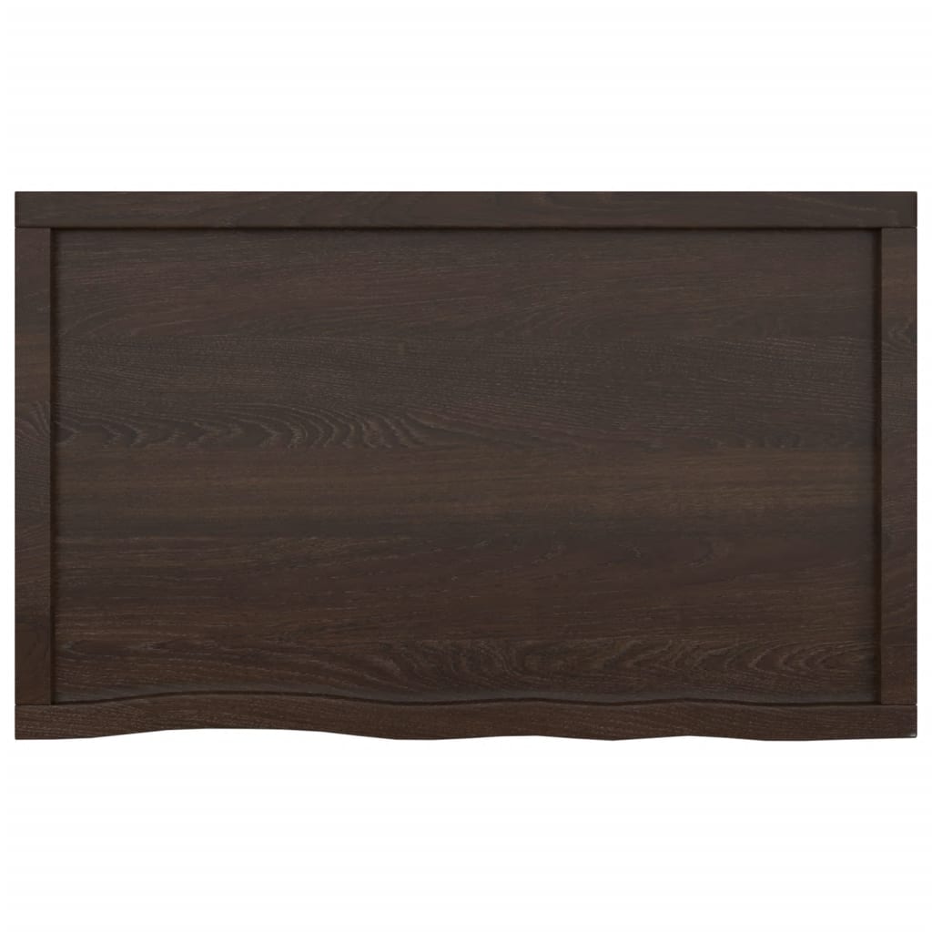 Wall Shelf Dark Brown 100x60x(2-6) cm Treated Solid Wood Oak