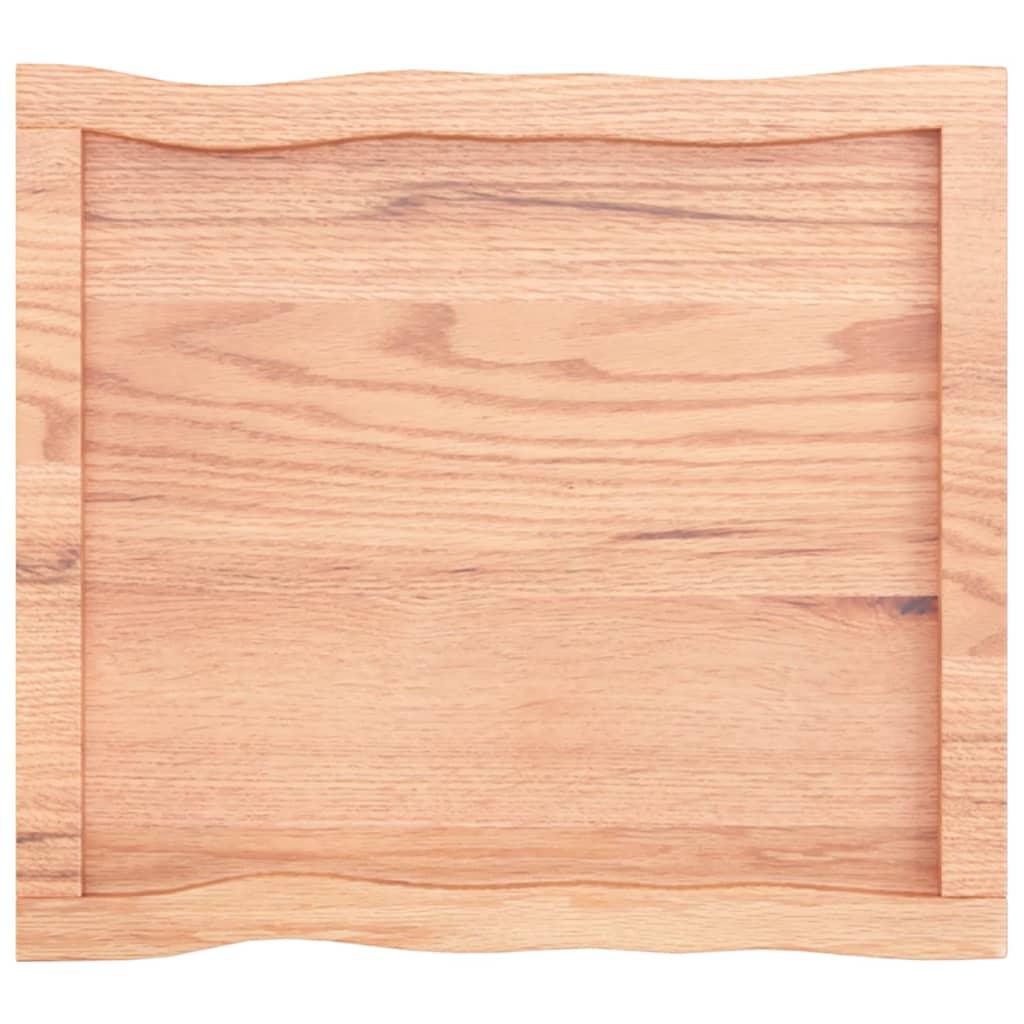 Table Top Light Brown 60x50x(2-4) cm Treated Solid Wood Live Edge