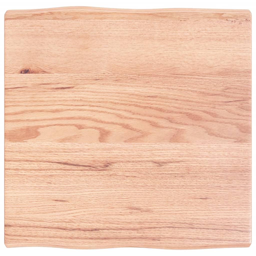 Table Top Light Brown 60x60x(2-4) cm Treated Solid Wood Live Edge