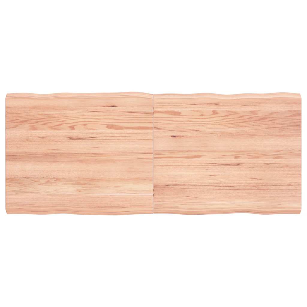 Table Top Light Brown 120x50x(2-4)cm Treated Solid Wood Live Edge