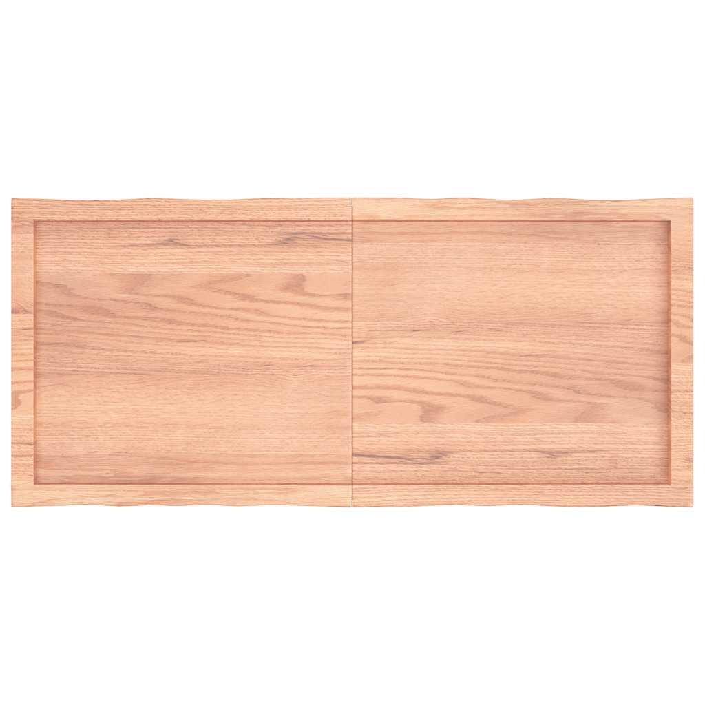 Table Top Light Brown 120x50x(2-4)cm Treated Solid Wood Live Edge